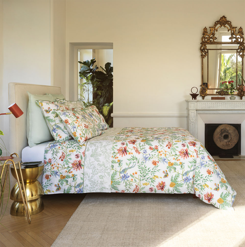 Housse de couette Maya Tilleul Jardin secret