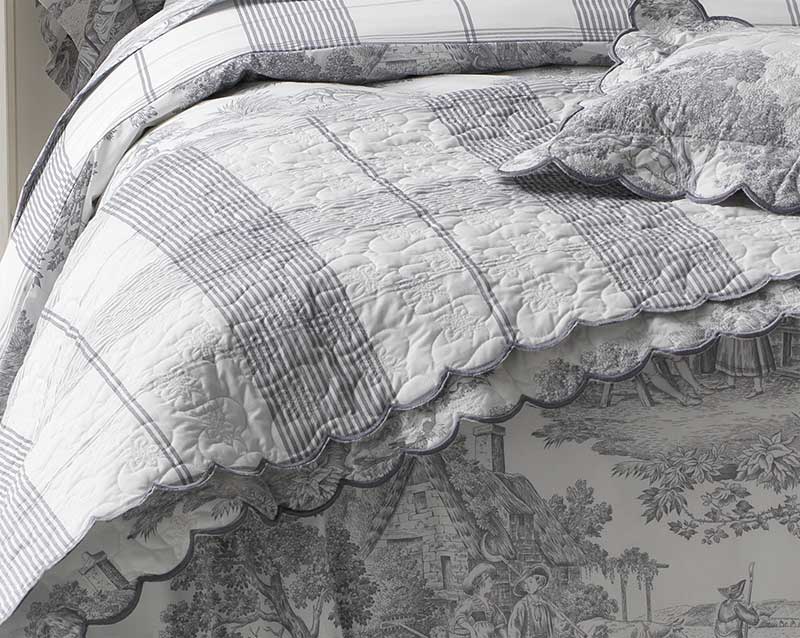 Couvre lit Pastorale argent La Maison de Balmy