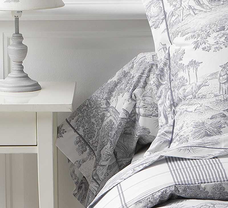 Drap housse Pastorale argent La Maison de Balmy