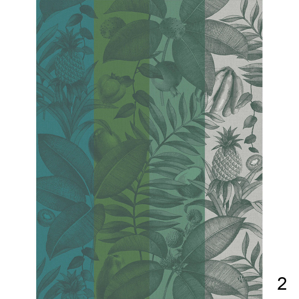 4 Torchons Fruits Exotiques 3 col. Le Jacquard Français