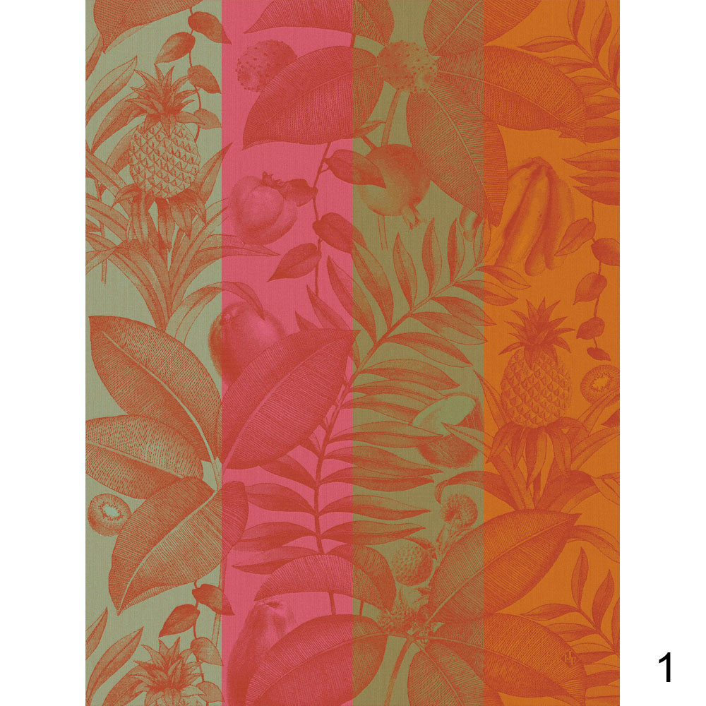 4 Torchons Fruits Exotiques 3 col. Le Jacquard Français