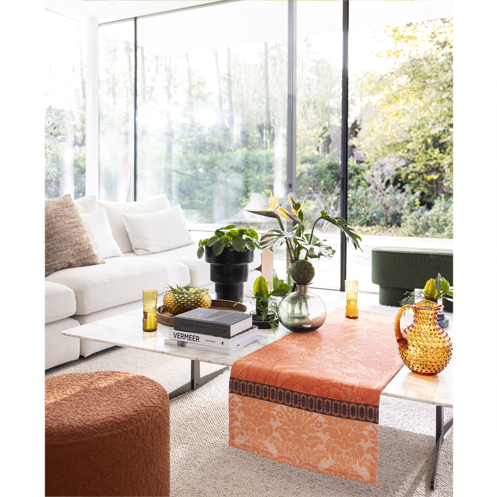 Chemin de table Escapade Tropicale Goyave Le Jacquard Français