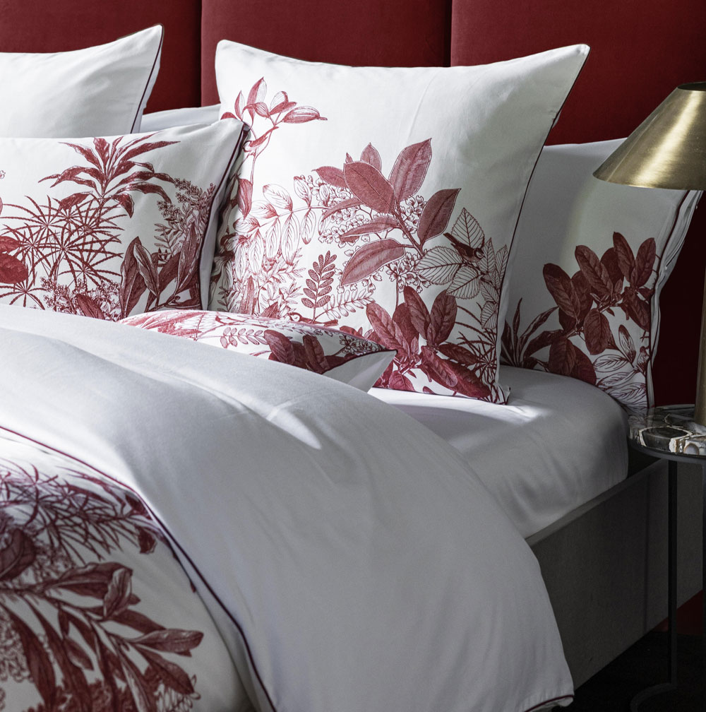 Drap housse Feuilles en Scène Goji Le Jacquard Français