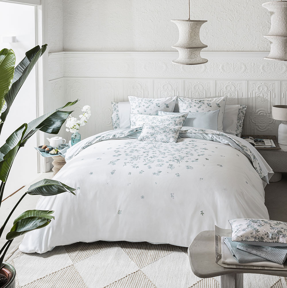 Drap housse Manuka Ciel Le Jacquard Français