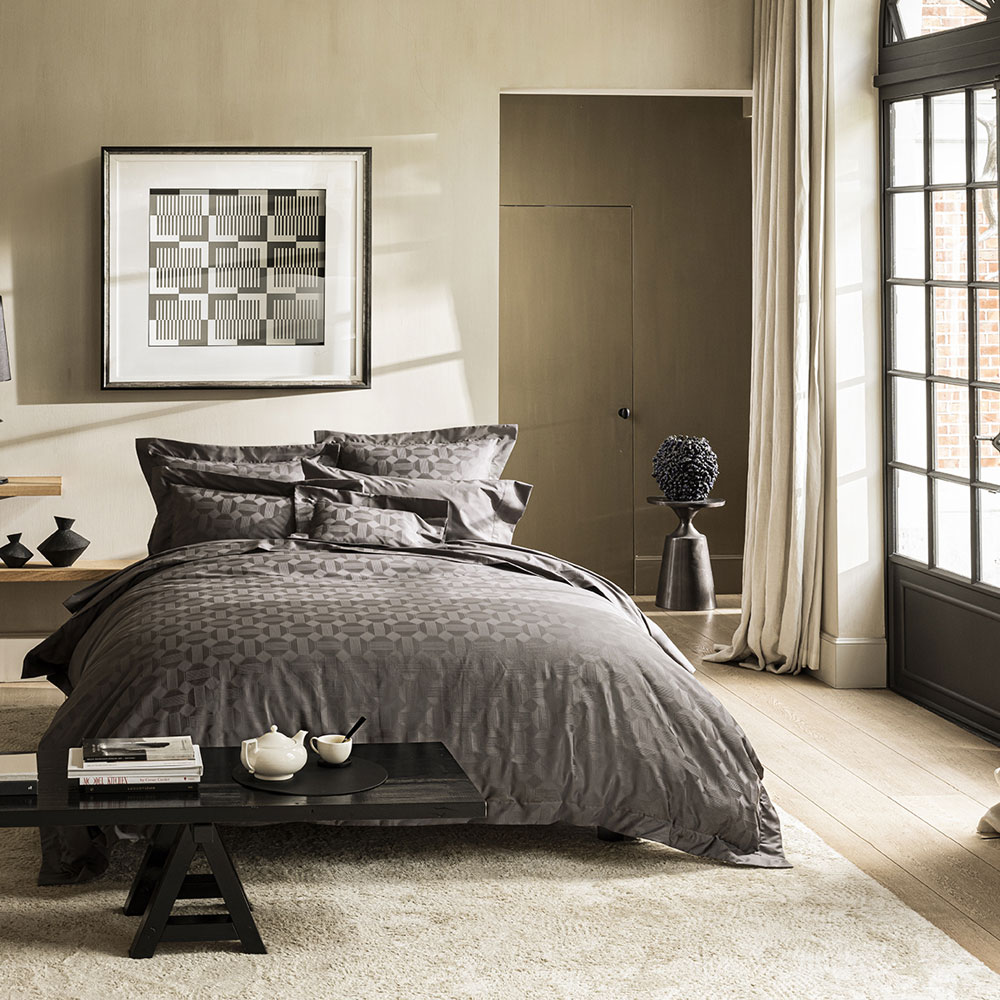 Drap housse Palacio Fusain Le Jacquard Français