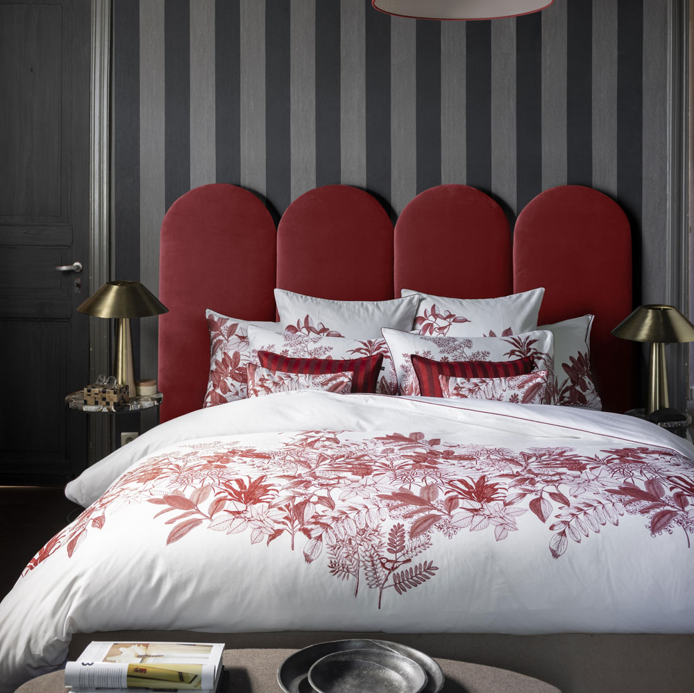 Housse de couette Feuilles en Scène Goji Le Jacquard Français