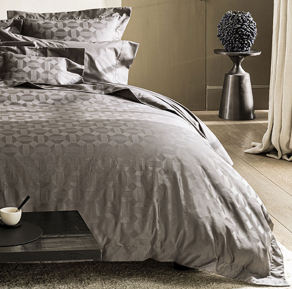 Housse de couette Palacio Fusain Le Jacquard Français
