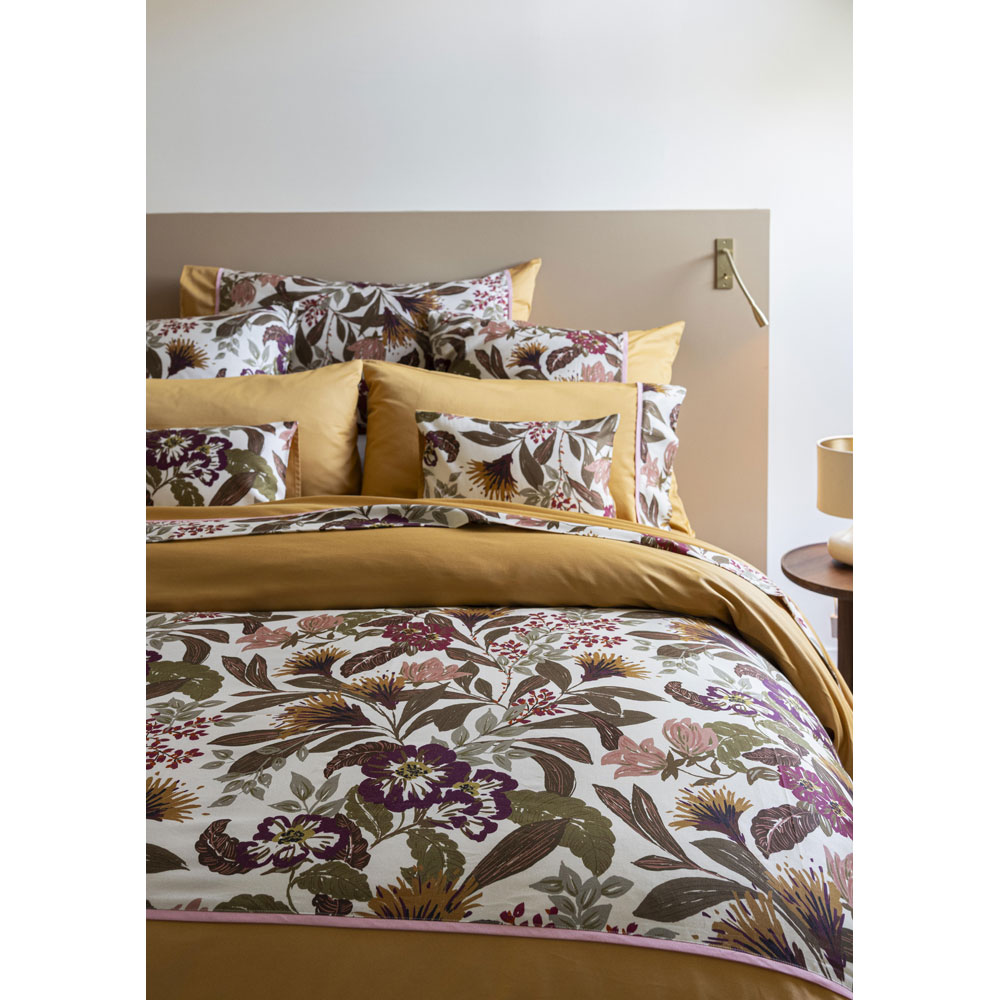 Housse de couette Panache de Fleurs Miel Le Jacquard Français