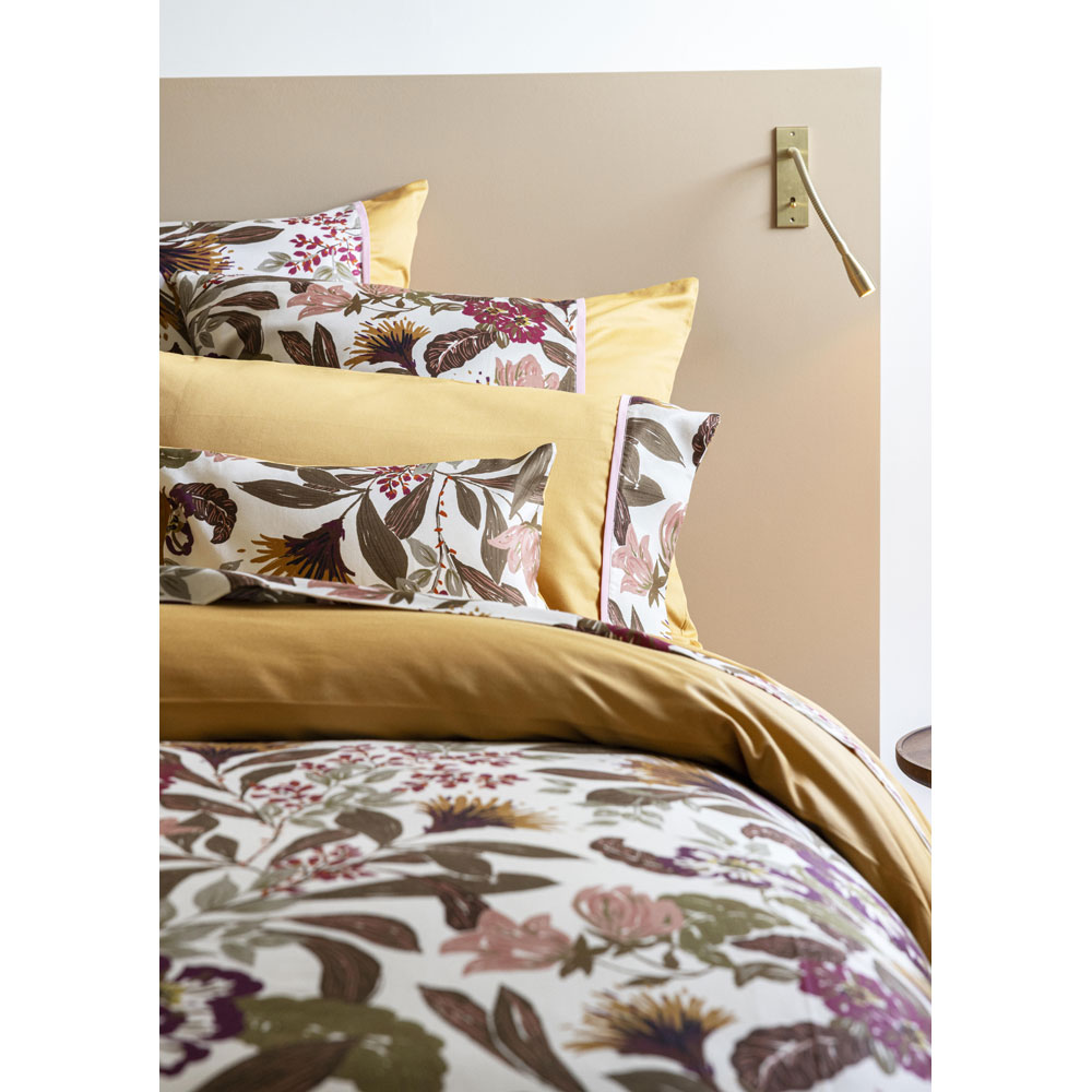 Housse de couette Panache de Fleurs Miel Le Jacquard Français
