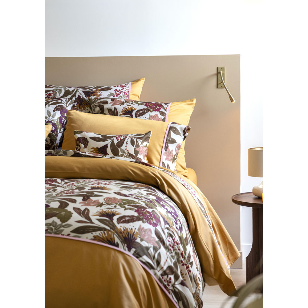 Housse de couette Panache de Fleurs Miel Le Jacquard Français