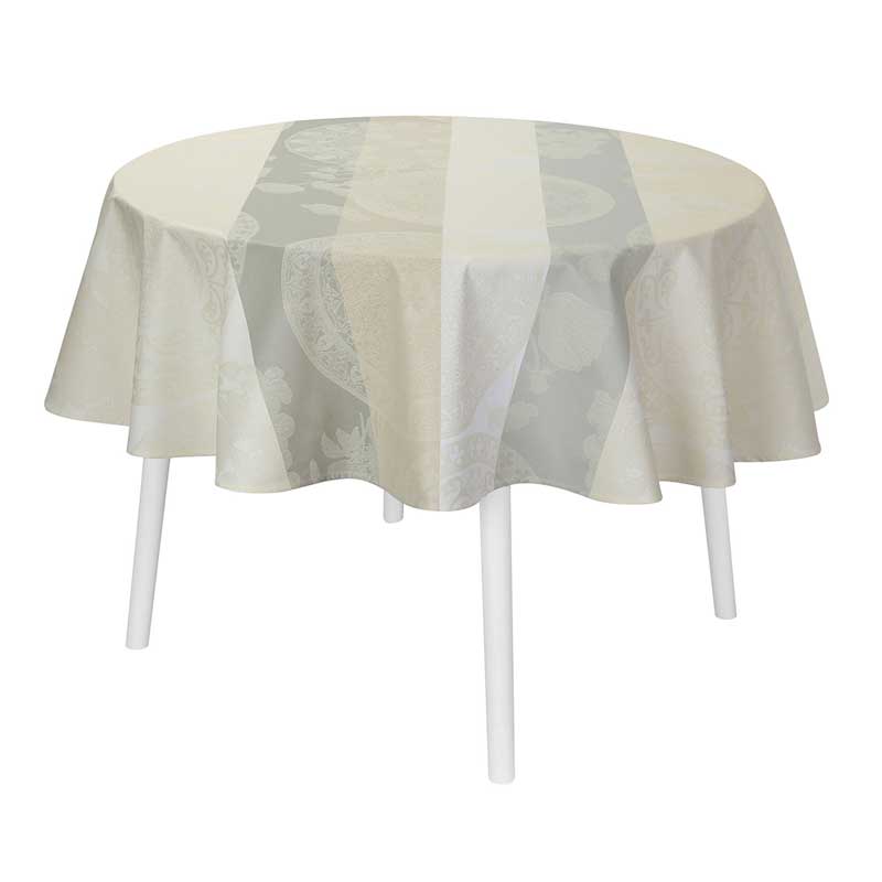 Nappes enduites Fleurs gourmandes craie Le Jacquard Français