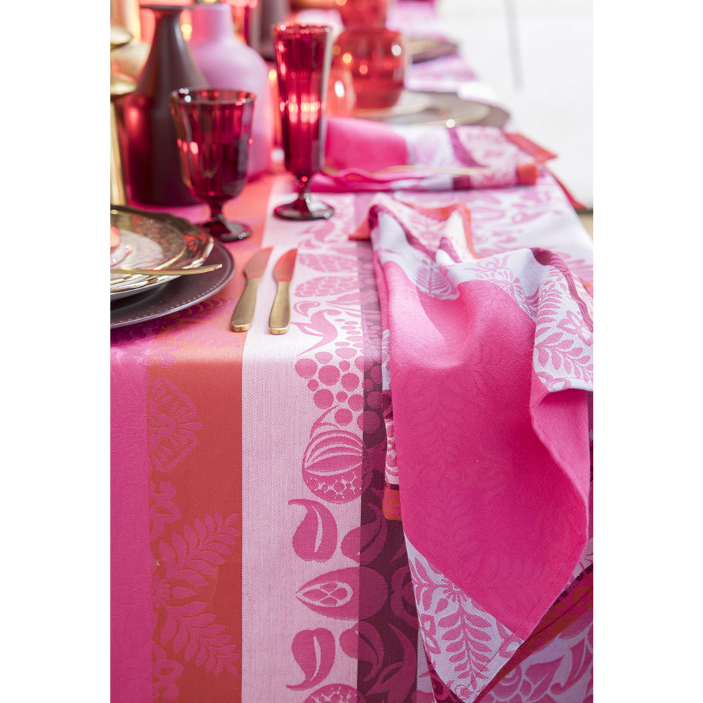 Nappes Mumbai Enduit Fuchsia Le Jacquard Français