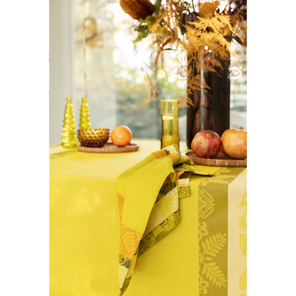 Nappes Mumbai Enduit Safran Le Jacquard Français