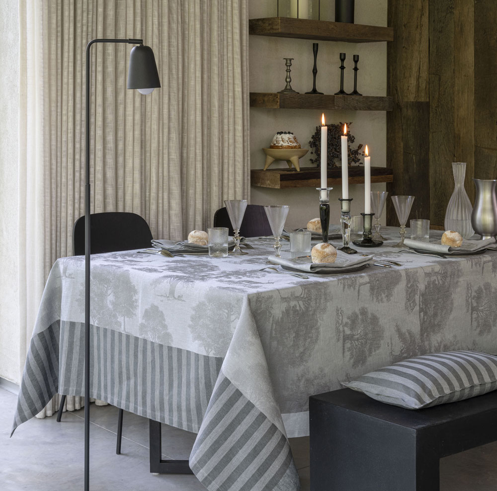 Nappes Souveraine Argent Le Jacquard Français