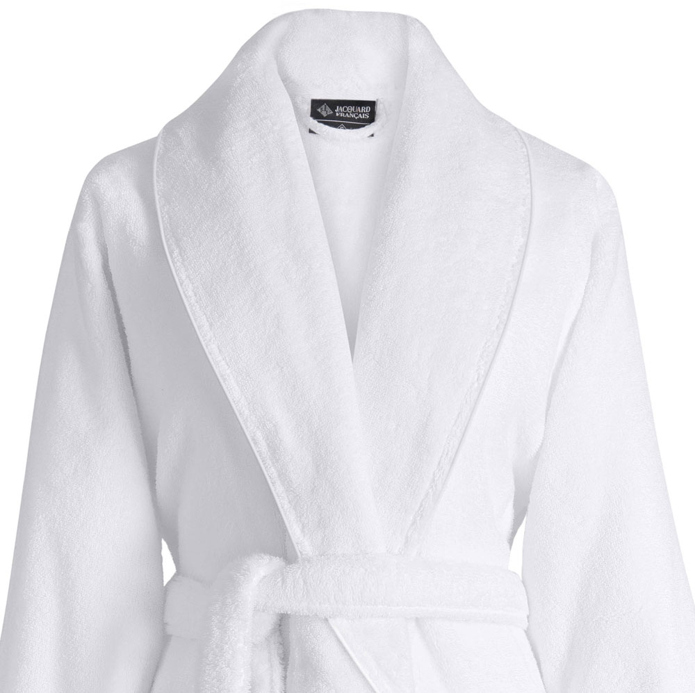 Peignoir châle Caresse Blanc Le Jacquard Français