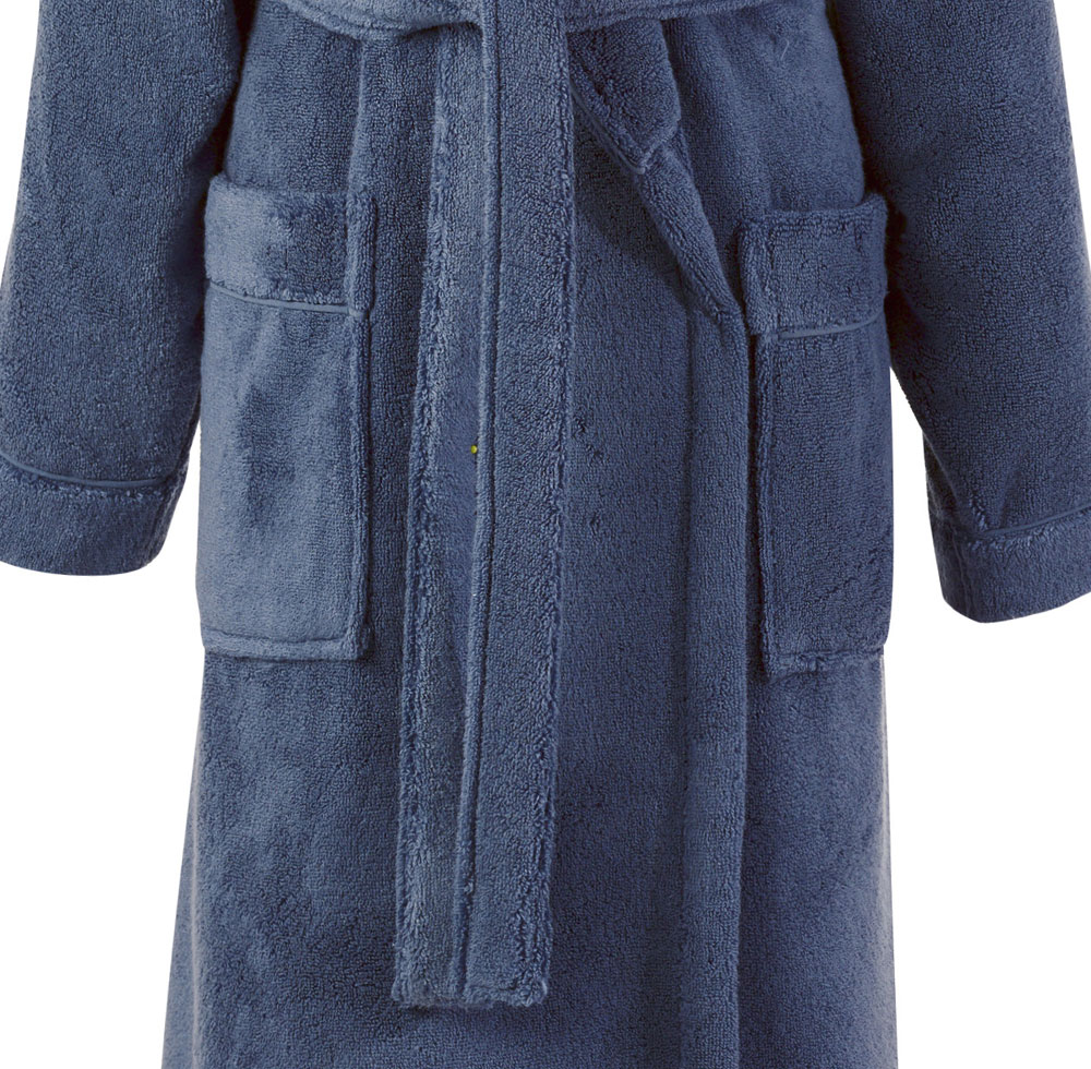 Peignoir châle Caresse Bleu Orient Le Jacquard Français