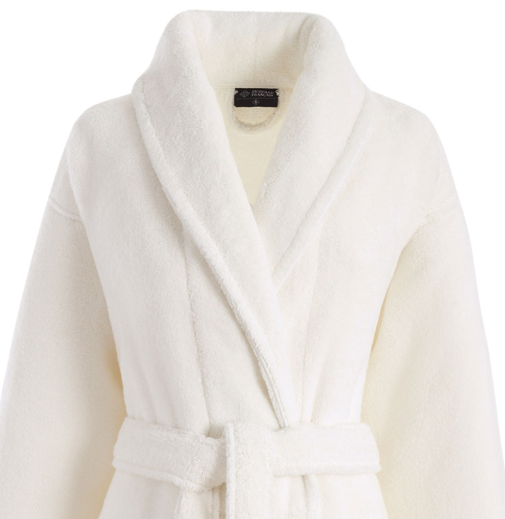 Peignoir châle Caresse Ivoire Le Jacquard Français