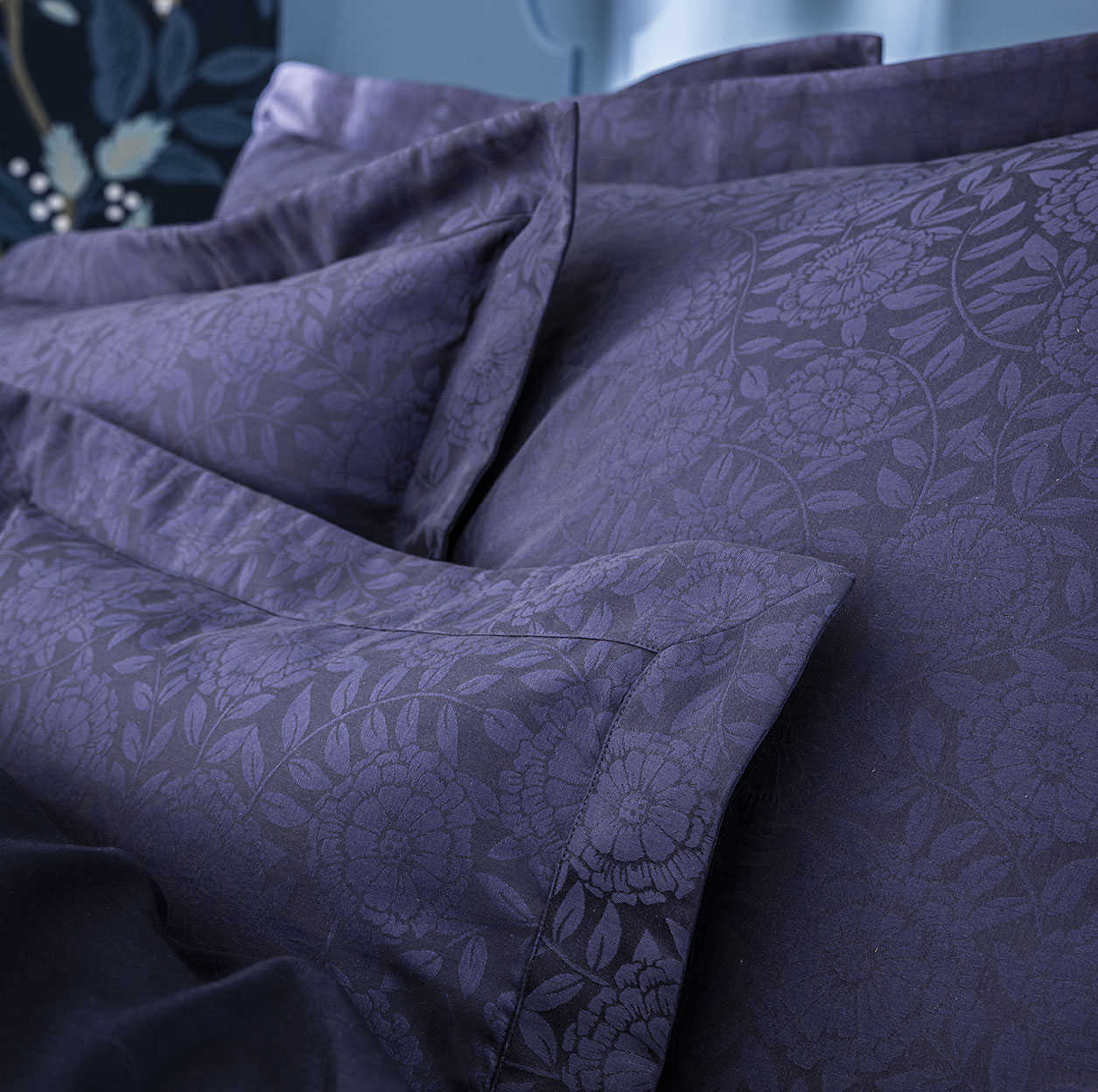 Taie d’oreiller Flora Encre Le Jacquard Français