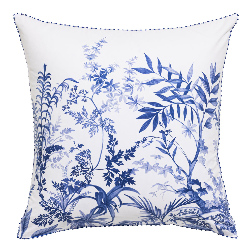 Taie d’oreiller Jardin d’Eden Indigo Le Jacquard Français