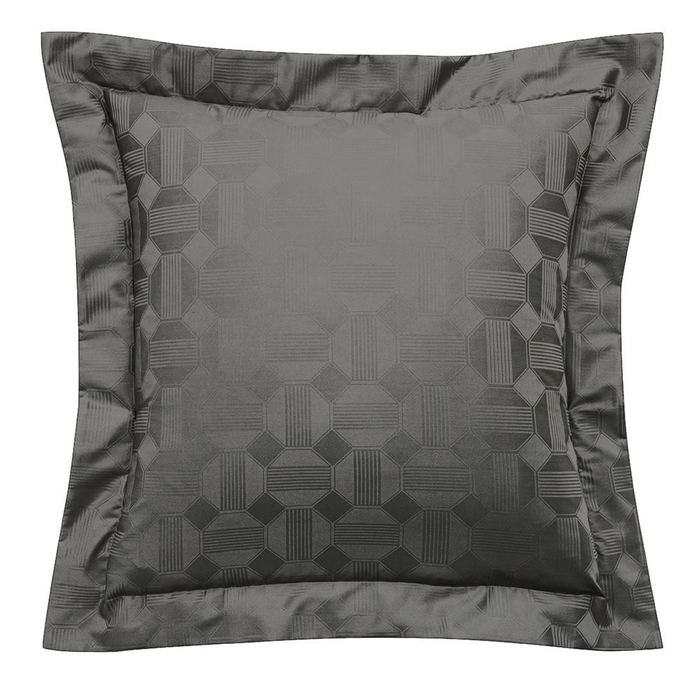 Taie d’oreiller Palacio Fusain Le Jacquard Français