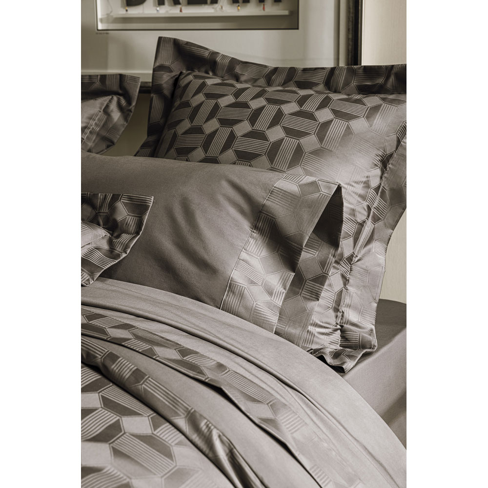 Taie d’oreiller Palacio Fusain Le Jacquard Français