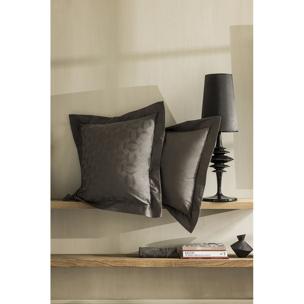 Taie d’oreiller Palacio Fusain Le Jacquard Français