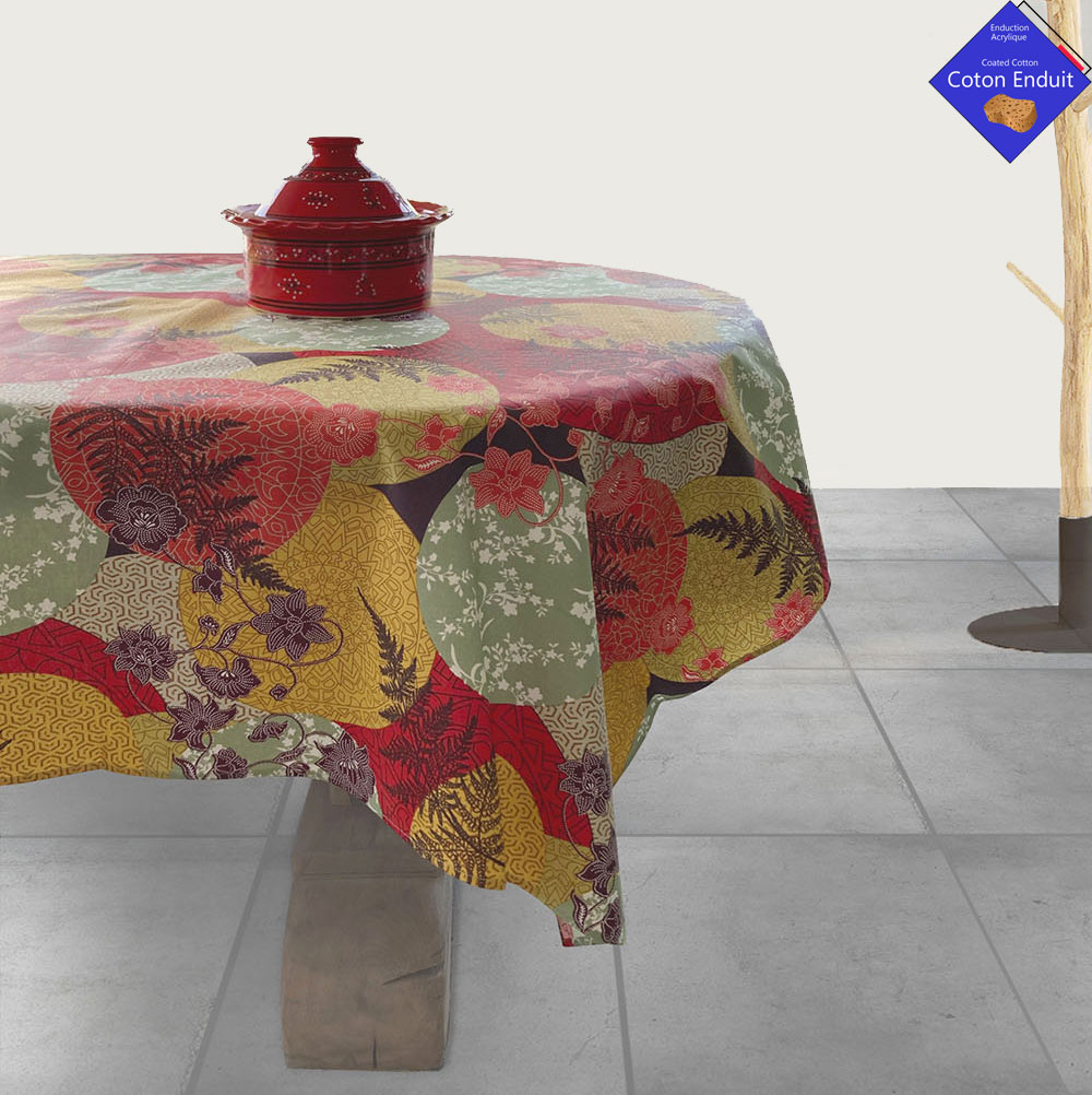 Nappe enduite Nara Orange L’Ensoleillade