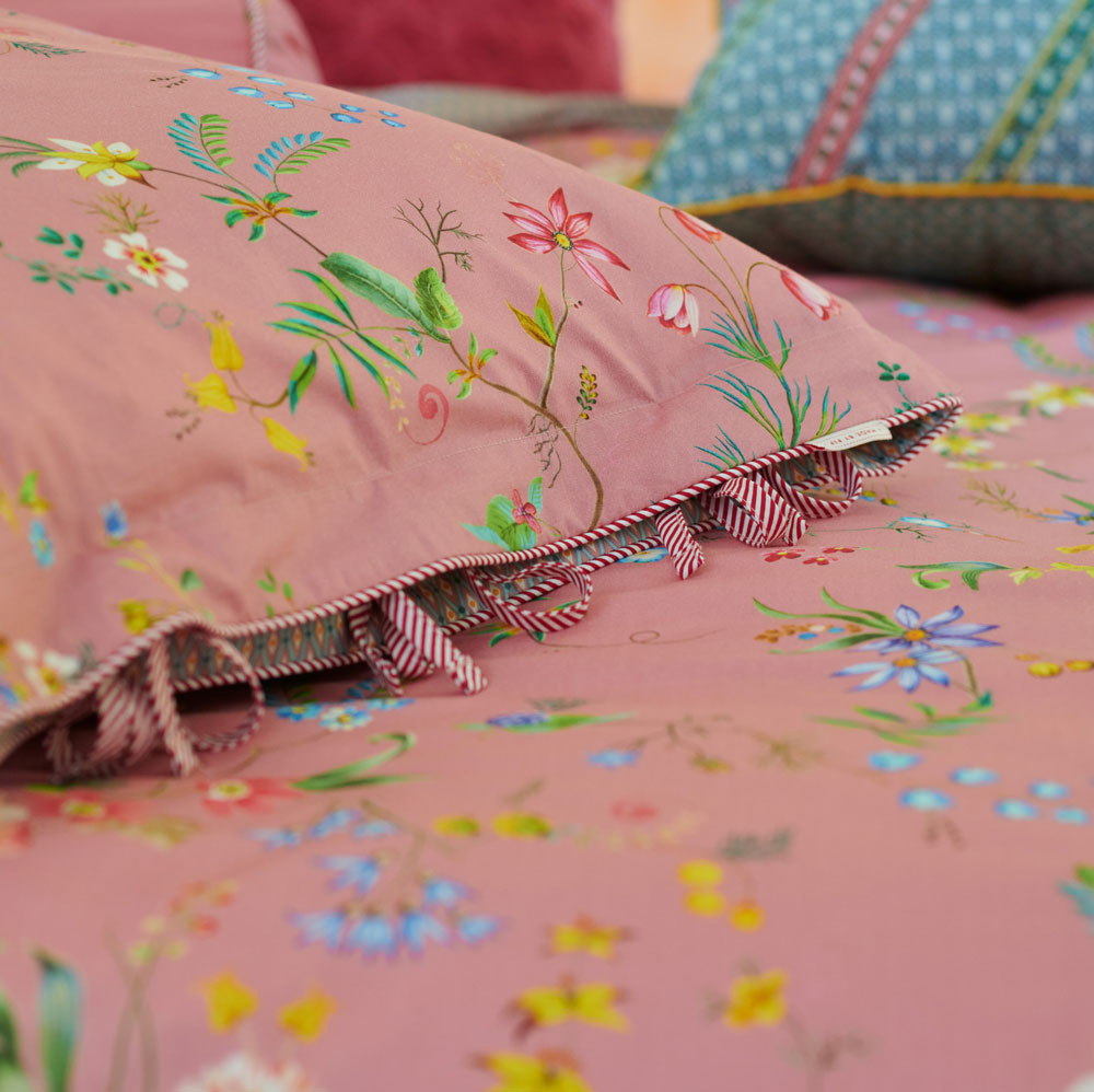 pip studio housse de couette taies percale Petites Fleurs rose