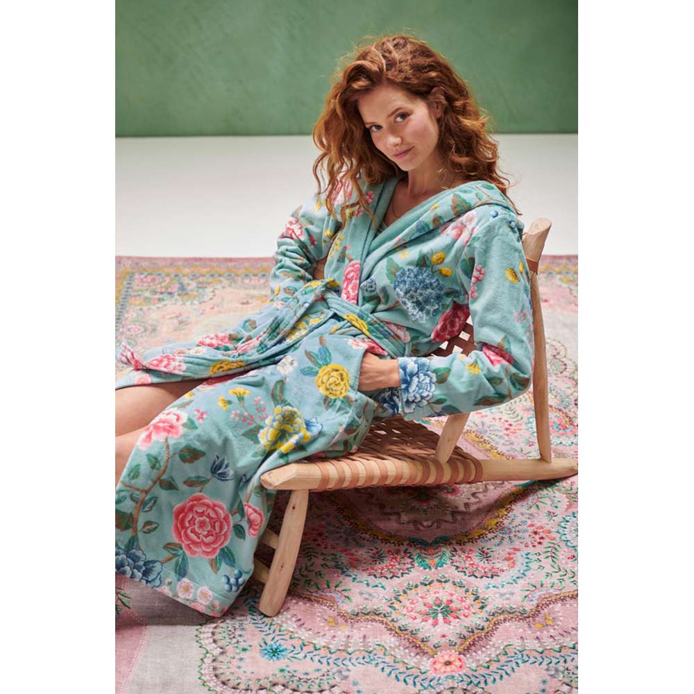 Peignoir capuche Good Evening Blue Pip Studio