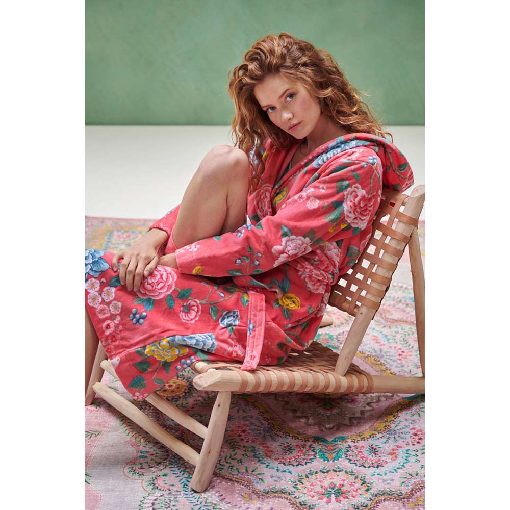 Peignoir capuche Good Evening Corail Pip Studio
