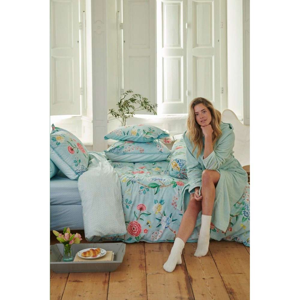 Peignoir capuche Soft Zellige Blue Pip Studio