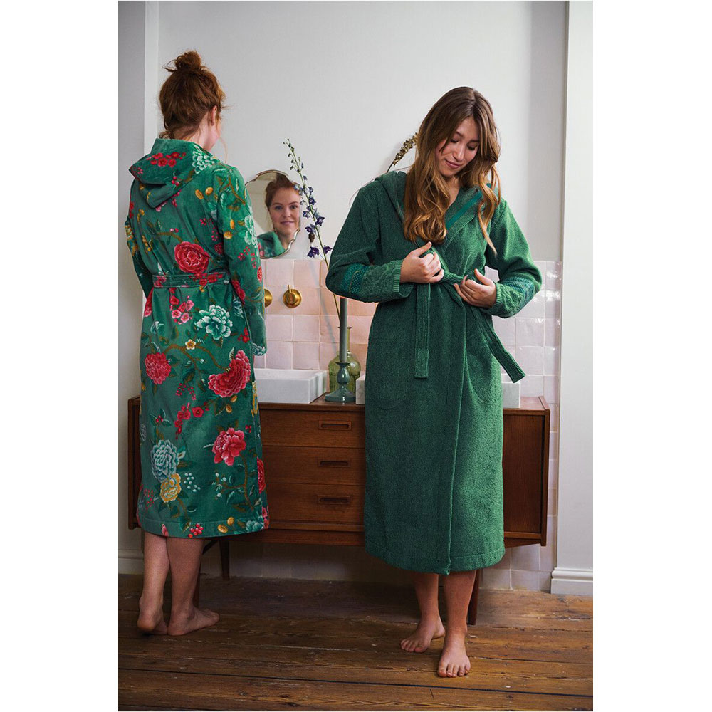 Peignoir capuche Soft Zellige Green Pip Studio