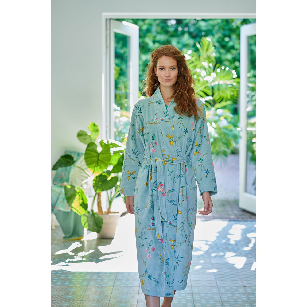 Peignoir Kimono Les Fleurs Blue Pip Studio