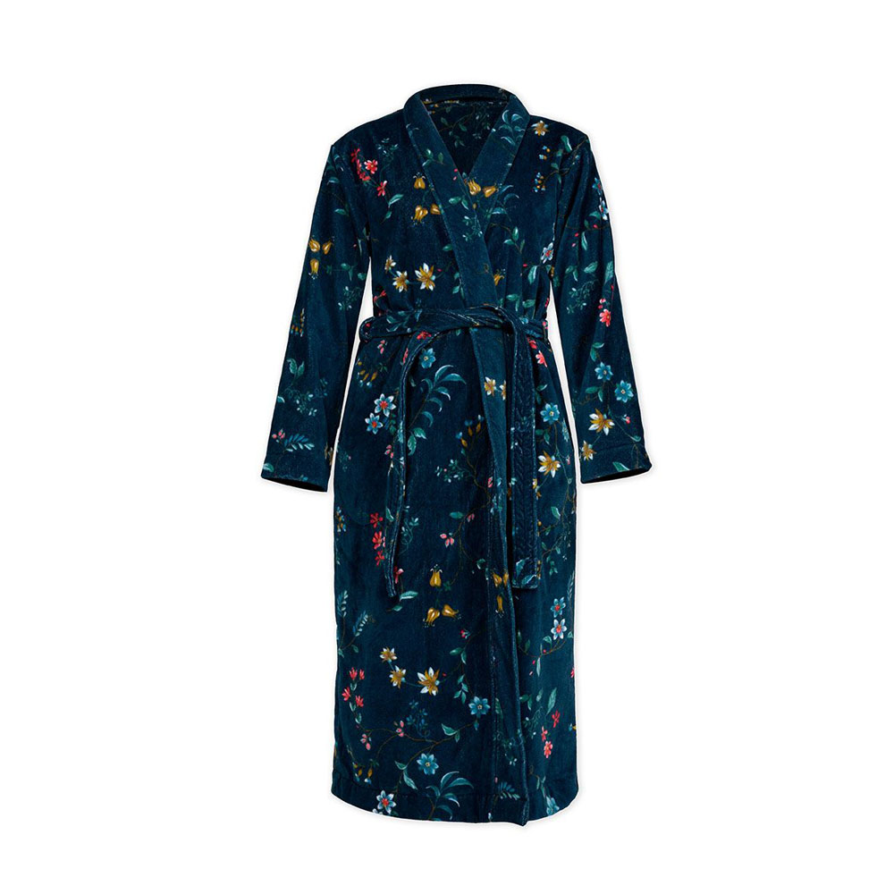 Peignoir Kimono Les Fleurs Dark Blue Pip Studio