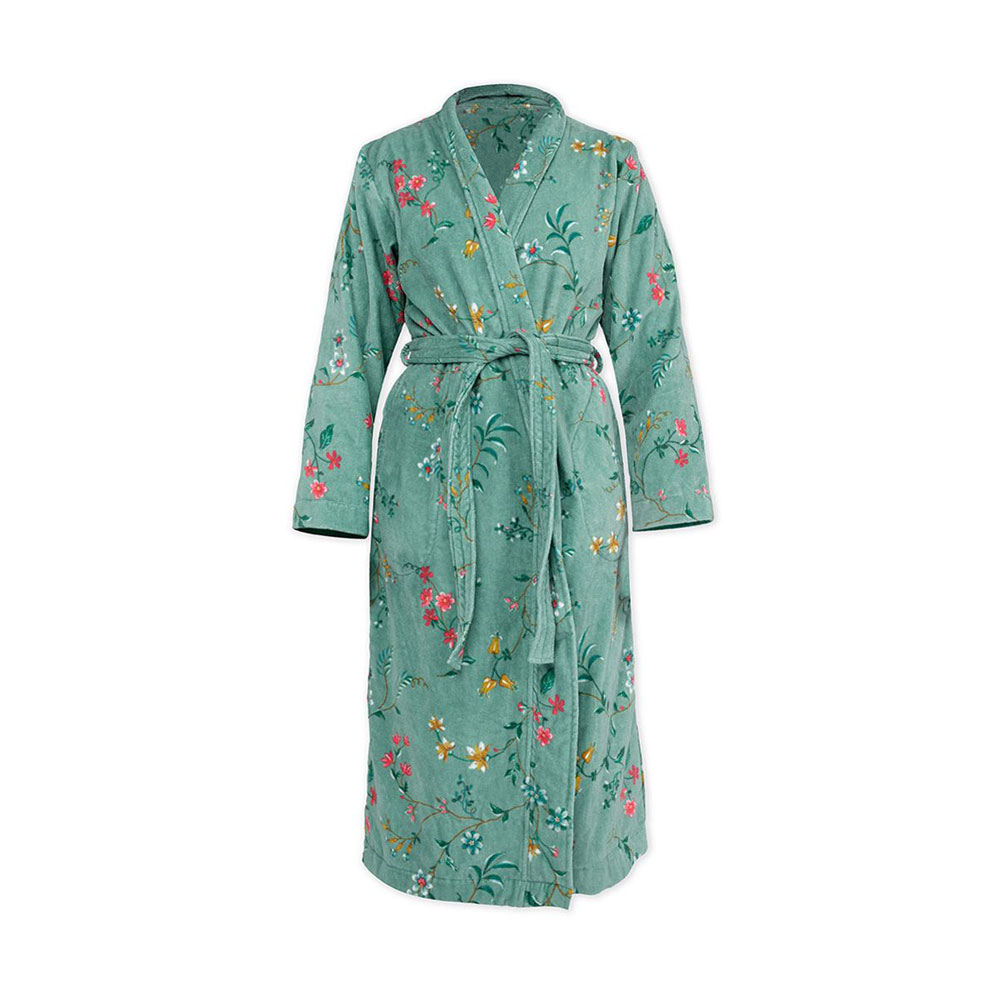 Peignoir Kimono Les Fleurs Green Pip Studio