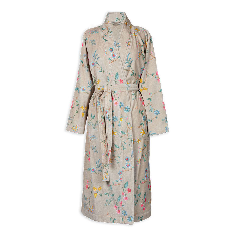 Peignoir Kimono Les Fleurs Kaki Pip Studio