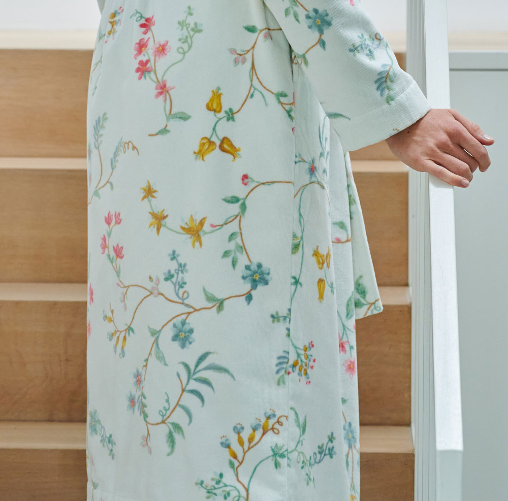 Peignoir Kimono Les Fleurs White Pip Studio