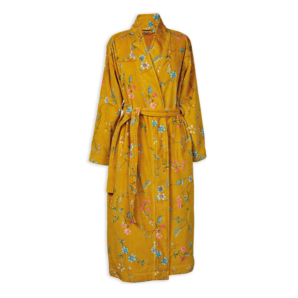 Peignoir Kimono Les Fleurs Yellow Pip Studio