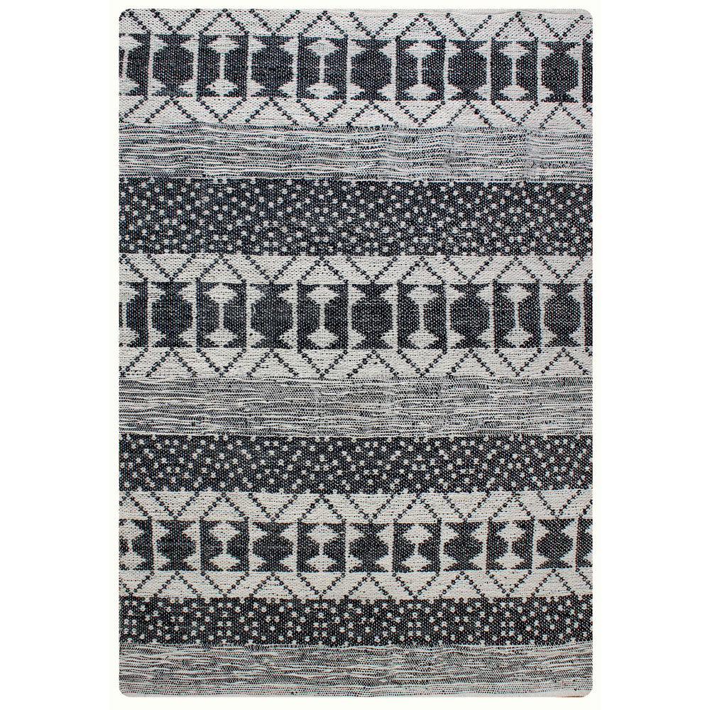 Tapis Zambezi Ivoire/Char­bon Rug Repu­blic