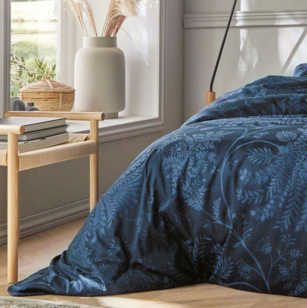Housse de couette Palmyre Bleu Nuit Sanderson