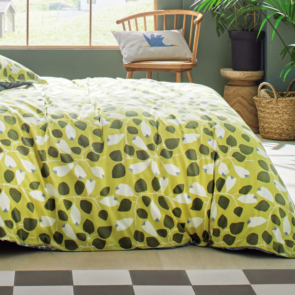 Scion Living Housse de couette Garden Lime percale coton
