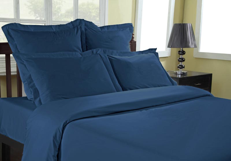 Drap housse Percale Indigo Sensei