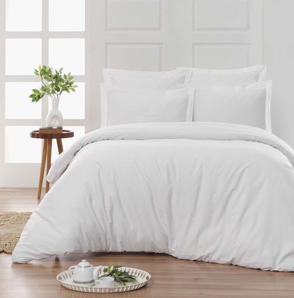 Taies Percale Blanc Sensei