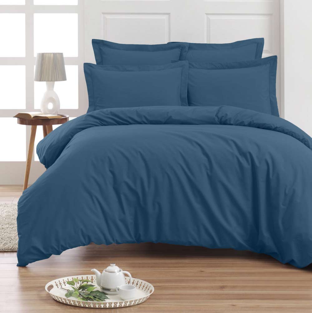 Taies Percale Indigo Sensei