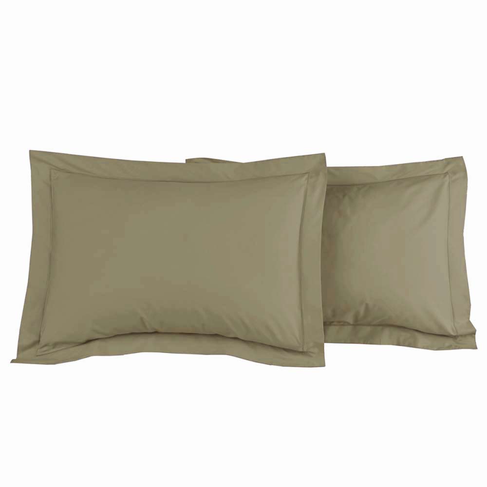 Taies Percale Taupe Sensei