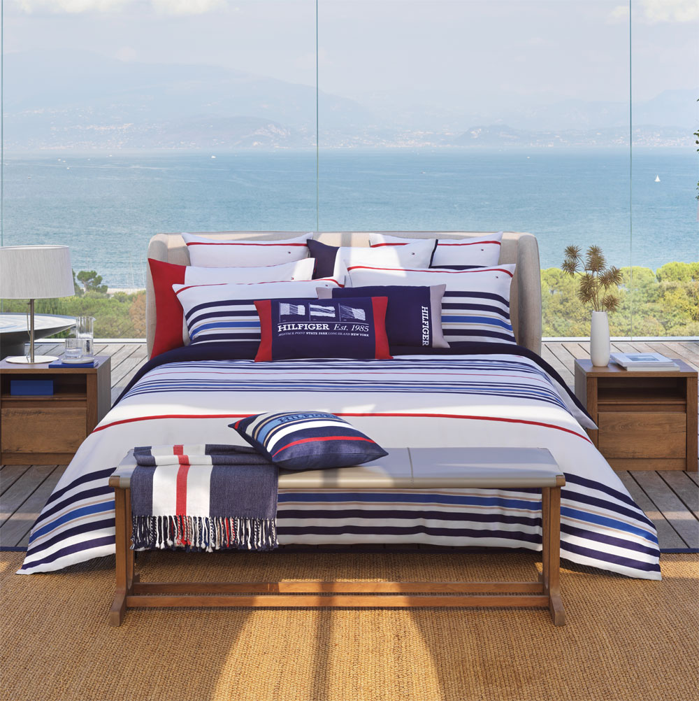 Housse de couette Clas­sic Stripes Navy Tommy Hilfi­ger