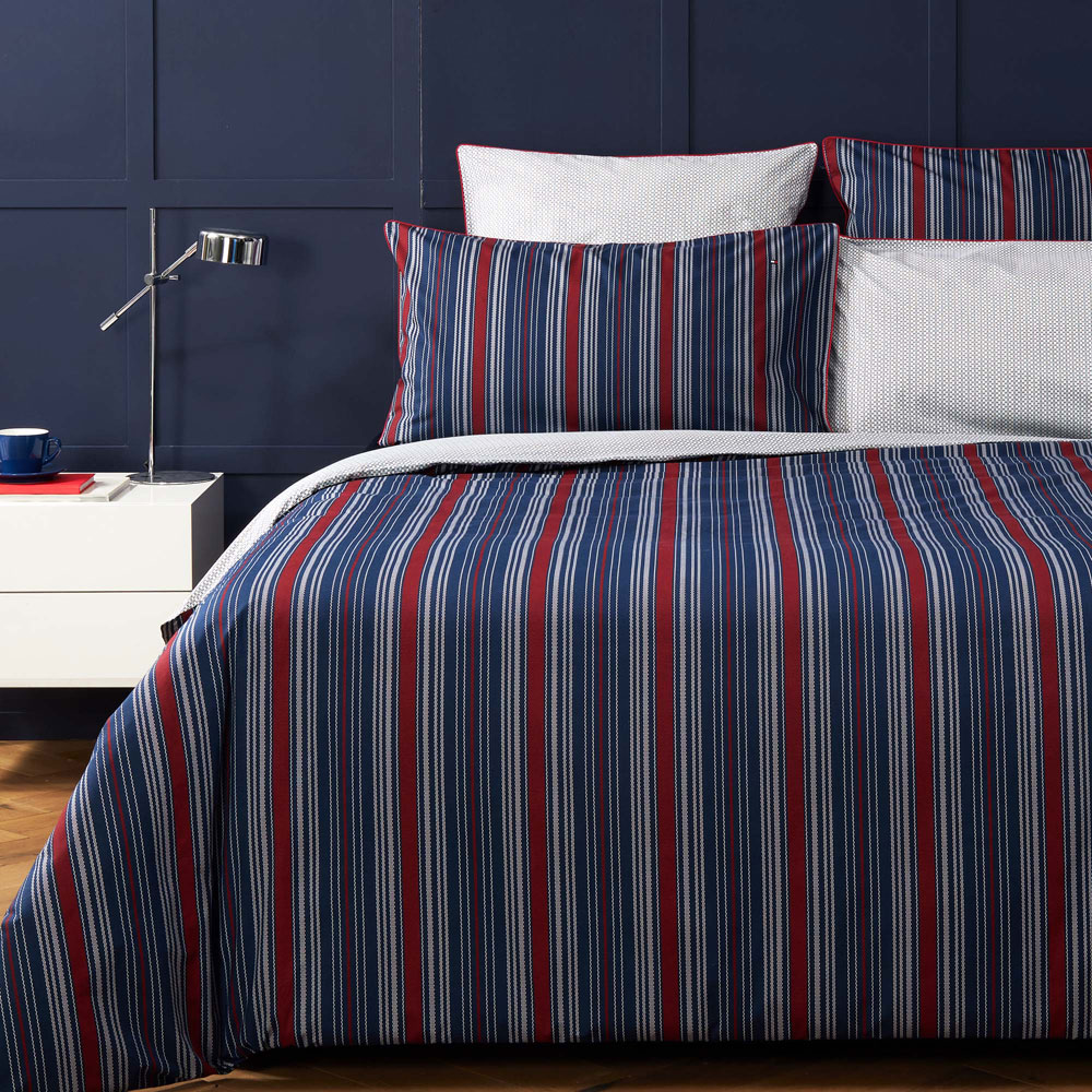 Housse de couette Shaded Stripes Navy Tommy Hilfi­ger