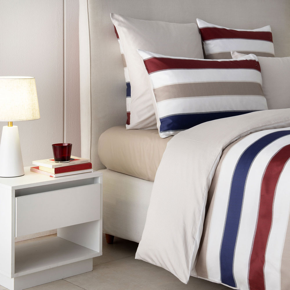 Housse de couette Sharp Lines Deep Red Tommy Hilfiger