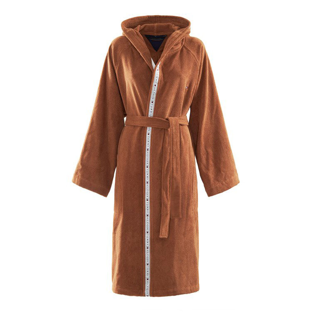 Peignoir capuche Time­less Cognac Tommy Hilfi­ger