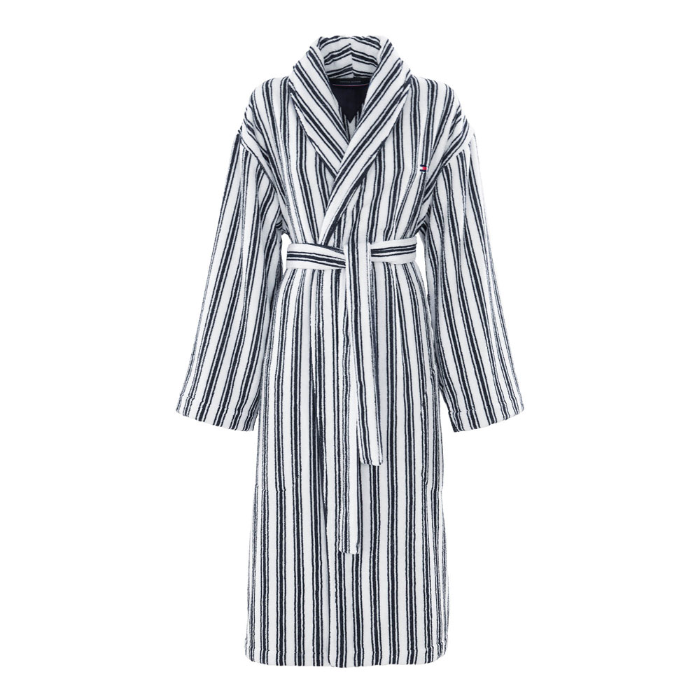 Peignoir châle Pins­tripes Tommy Hilfi­ger